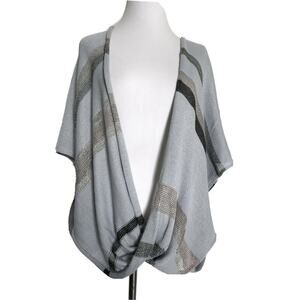 $280 GABRIEL. S. Los Angeles Boutique Gray Knit Sweater Open Cardigan ONE SIZE